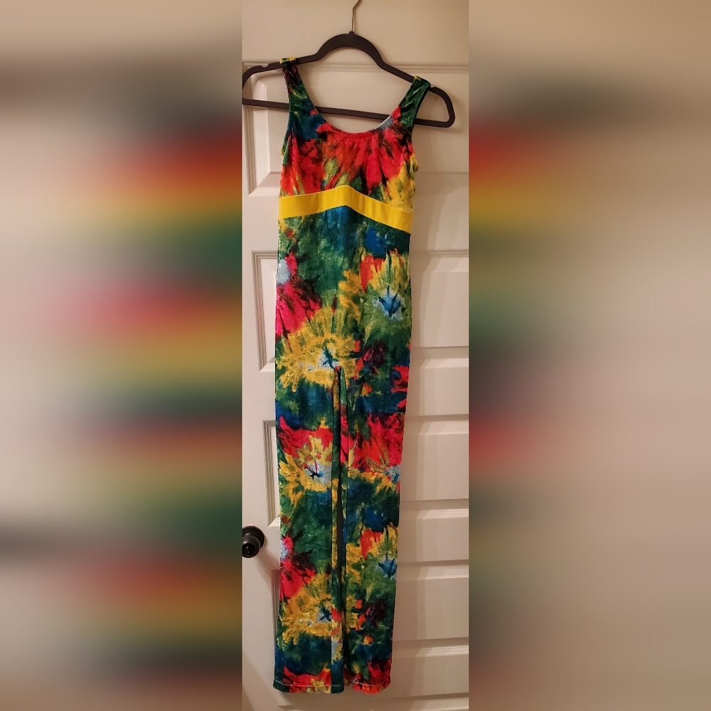 Adult small tiedye velvety catsuit